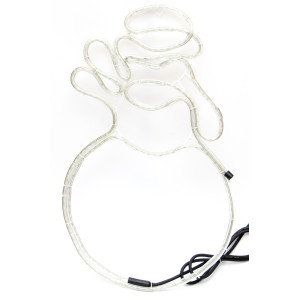 Світлодіодна декорація - сніговик, 64,5x40 см, білий, теплий, дюралайт, IP44 (051779)