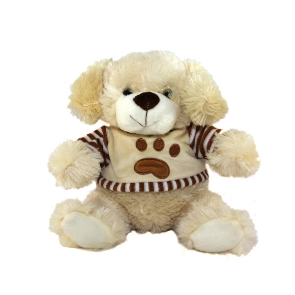 М'яка іграшка - щеня світлі вуха, 24 см, бежевий, поліестер (427094/9.5-1)