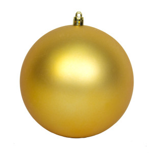 Ялинкова іграшка - куля, D12 см, золотиста, матова пластик (890865)
