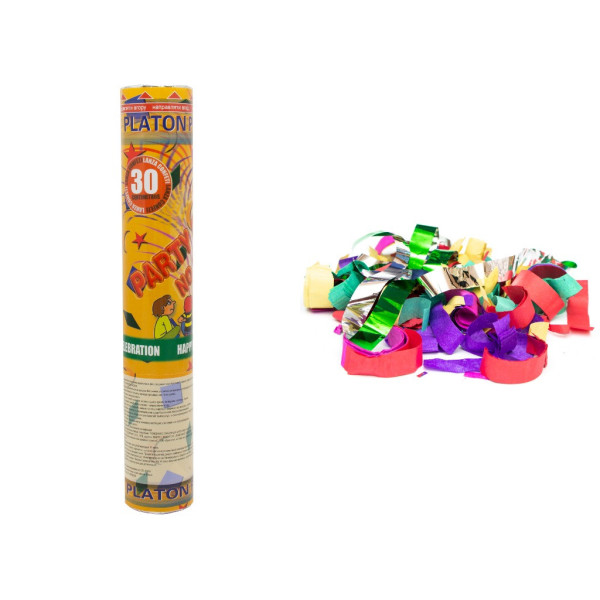 Хлопавка пневматична, 30 см, різнокольорові фігурки з фольги (400256)