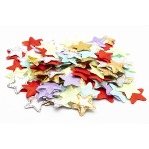 Хлопавка пневматична, 25 см, різнокольорові тканинні зірочки (400638-2)