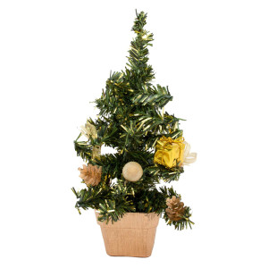 Ялинка прикрашена, 20 см, золотиста (470969-4)