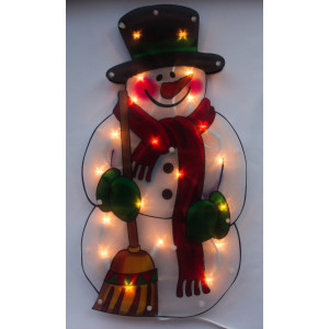 Світлодіодна декорація - Сніговик, 45x23,5 см, 20л, пластик, IP20 (640096)