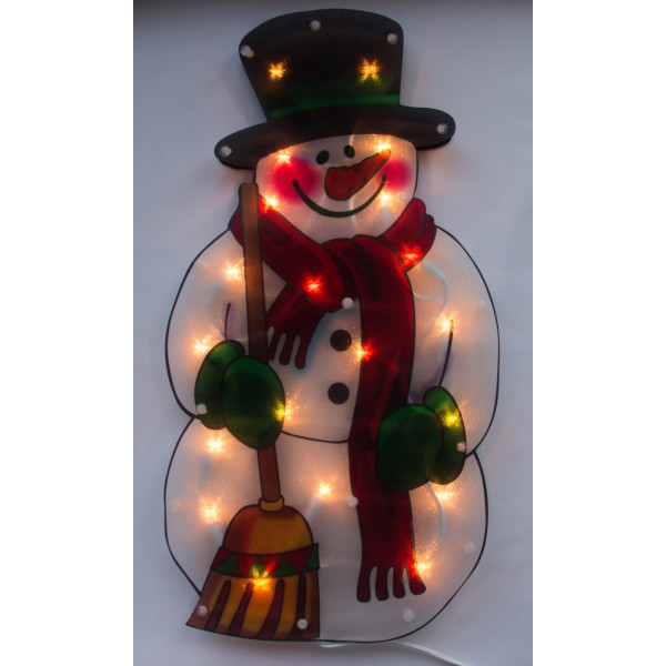 Світлодіодна декорація - Сніговик, 45x23,5 см, 20л, пластик, IP20 (640096)