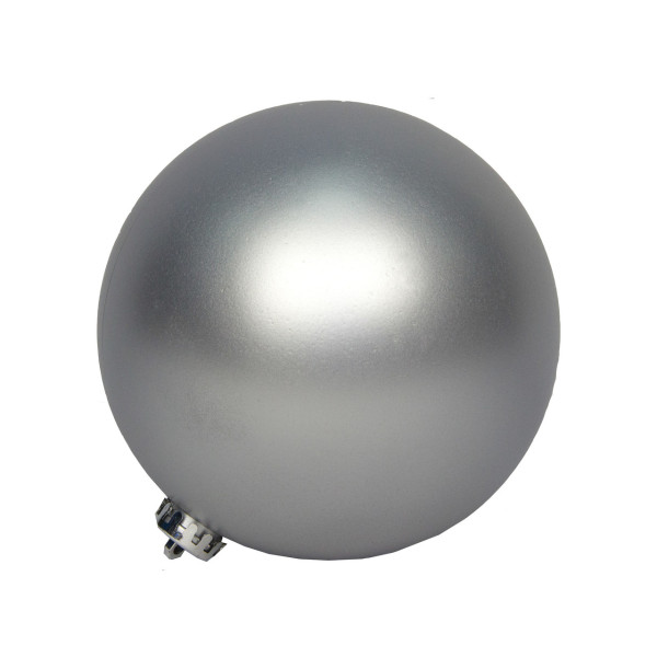 Ялинкова іграшка - куля, D15 см, срібляста, матова пластик (033911)