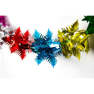 Гірлянда-розтяжка - 200 см довжина, 20 см діаметр, різнокольорова, ПВХ, папір (610280)