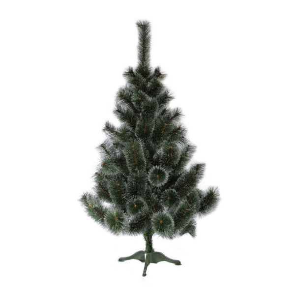 Ялинка штучна - Інга, 150 см, з 2 частин, пластикова ніжка, сосна, зелений з білим, волосінь (ИМ-150)