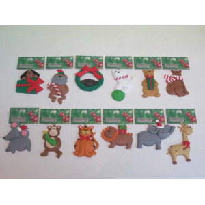 Новорічна ялинкова іграшка - фігурка Жираф, 9 см, коричневий, пластик (001378-8)