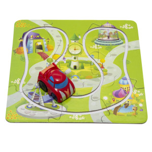 Іграшка заводна - зелений трек-пазл Aohua з машинкою 4x3x2,5 см, 17x17 см, червоний, пластик (8058B-5-14) Іграшка заводна - зелений трек-пазл Aohua з машинкою 4x3x2,5 см, 17x17 см, червоний, пластик (8058B-5-14)