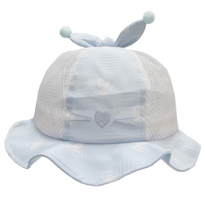 Панама дитяча з сіткою, світло-блакитний, 46-50 см, 2-4 роки, бавовна (517724)