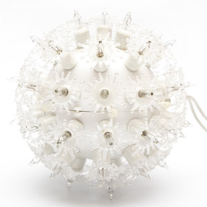 Світлова декорація - куля що світиться, 12 см, 50л, жовта, IP44 (050390)