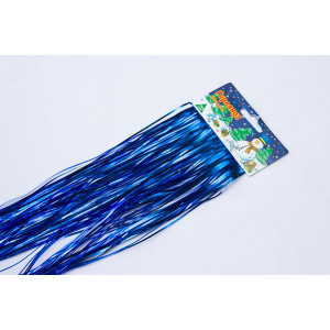 Новорічна прикраса - дощик, 100x24 см, ПВХ, синій (ГД-240/1,0-4)