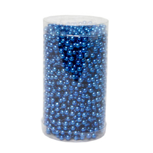 Намисто на ялинку, 6 мм/15 м, синій, пластик (890124)