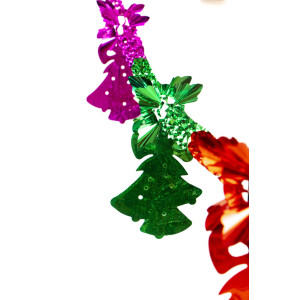 Гірлянда-розтяжка 200 см довжина, 30 см діаметр, різнокольорова, ПВХ, папір (610259)