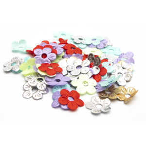 Хлопавка пневматична, 25 см, різнокольорові тканинні квіточки (400652-4)