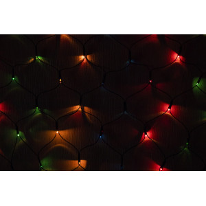 Гірлянда-сітка з лампочками розжарювання, 2x1 м, 320 л, різнокольоровий, IP20 (050321)