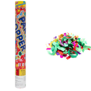 Хлопавка пневматична, PARTY POPPERS 40 см, різнокольорові полоски з паперу (400324-2)