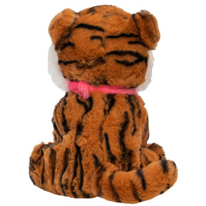 М'яка іграшка - тигреня з рожевою хусточкою, 21 см, коричневий, плюш (395803)