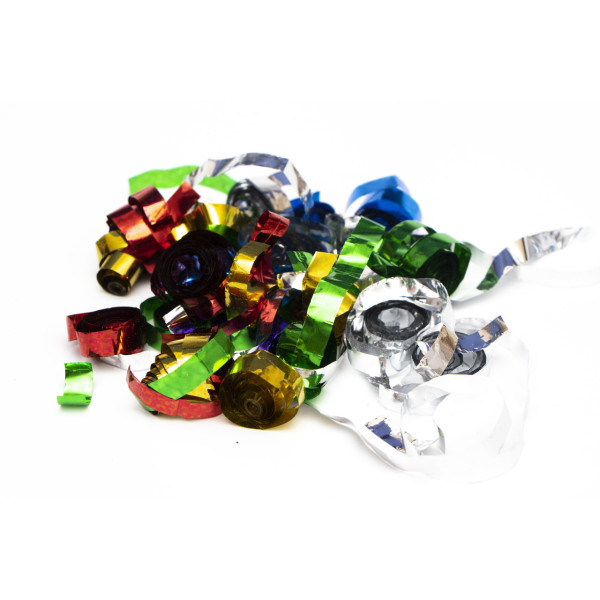 Хлопавка пружинна, 21 см, різнокольорові полоски з фольги (400034)