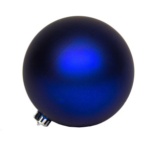 Ялинкова іграшка - куля, D15 см, синя, матова пластик (033942)