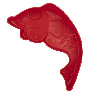 Формочка - рибка, 10,5x5,5x2 см, червона, пластик (JH2-004-2)
