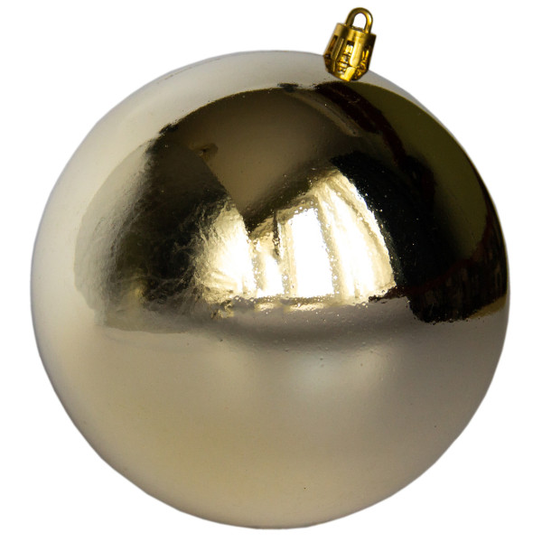 Ялинкова іграшка - куля, D12 см, шампань, глянець, пластик (891459)