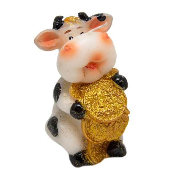 Свічка Бичок з великими монетами, 9,5 см (011445-7)