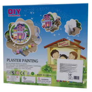 Набір для дитячої творчості - будинок, 16,5x16,5x3 см, гіпс (L2016-5)