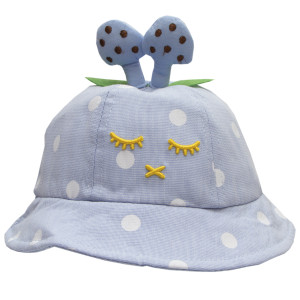Панама дитяча з грибочками, світло-блакитний, 48-53 см, 3-6 років, бавовна (517830)