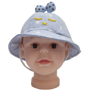 Панама дитяча з грибочками, світло-блакитний, 48-53 см, 3-6 років, бавовна (517830)