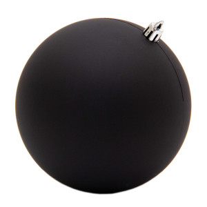 Ялинкова іграшка - куля, D12 см, чорна, матова, пластик (891077)