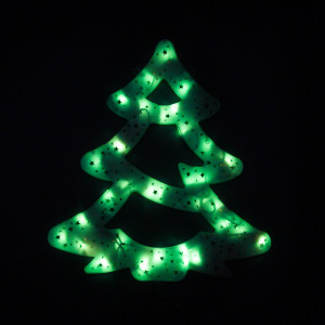 Світлодіодна декорація - ялинка, 40x37 см, 35л, зелений, IP20 (051632)