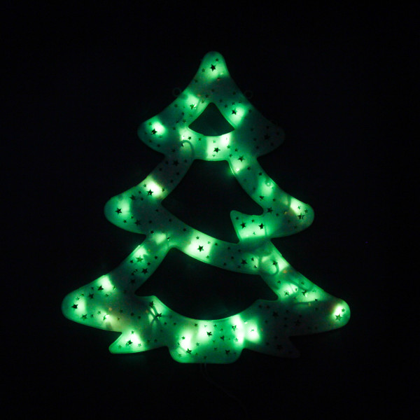 Світлодіодна декорація - ялинка, 40x37 см, 35л, зелений, IP20 (051632)