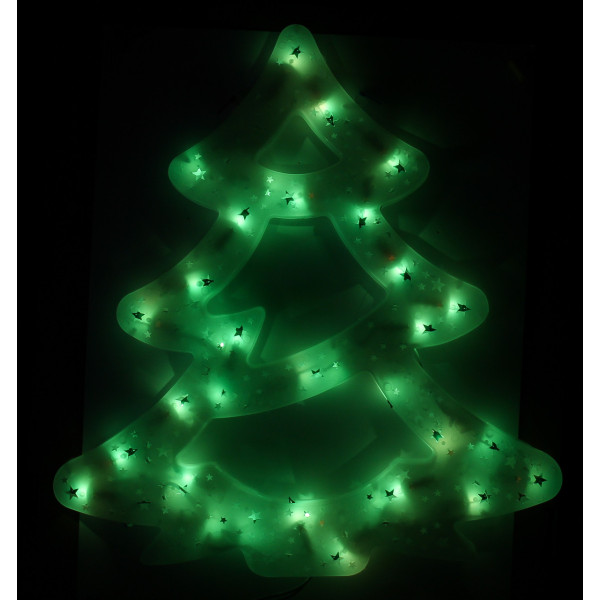Світлодіодна декорація - ялинка, 40x37 см, 35л, зелений, IP20 (051632)