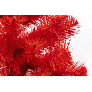 Ялинка штучна - Вікторія, 120 см, пластикова ніжка, сосна, червоний, ПВХ (МВ-120/2)