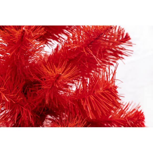 Ялинка штучна - Вікторія, 120 см, пластикова ніжка, сосна, червоний, ПВХ (МВ-120/2)