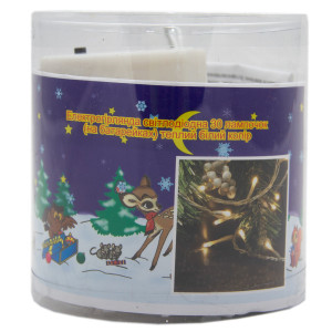 Світлодіодна гірлянда, 2,8 м, 30 л, 3AA, теплий білий, IP20 (650446)