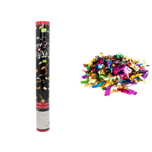 Хлопавка пневматична, 40 см, різнокольорові фігурки з фольги (400546)