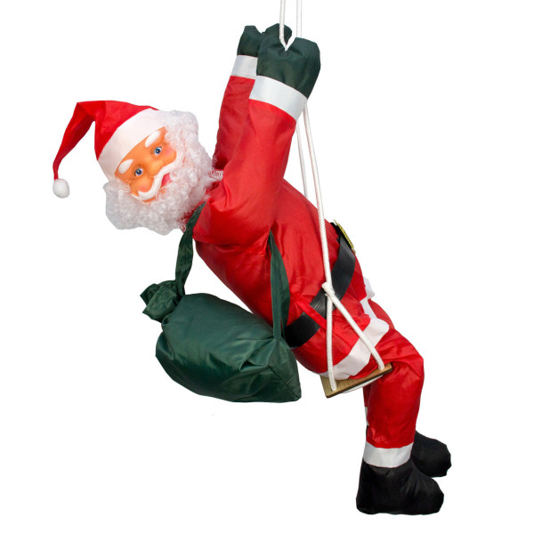 Вуличний декор Дід мороз 60 см на гойдалці (810269)
