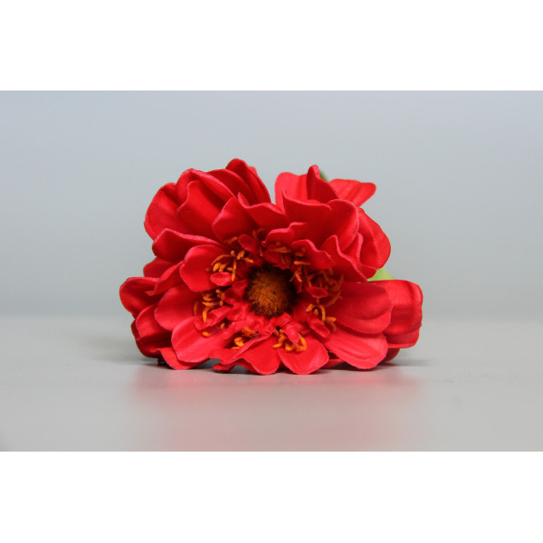 Штучна гілка Маргаритка, тканина, пластик, 50 см, червоний (630270)