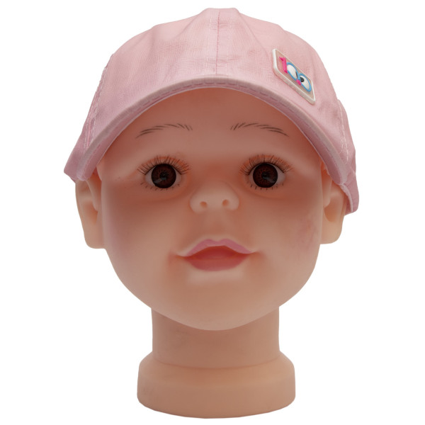 Кепка дитяча з емблемою, рожева, 54 см, 3-6 років, бавовна (517885)