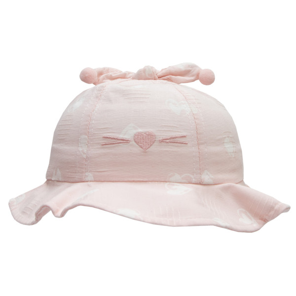 Панама дитяча з бантиком, ніжно-персиковий, 48 см, 1-3 років, бавовна (517366)