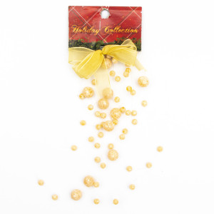 Новорічна прикраса - підвіска гроно, 20 см, жовтий, пластик (001262-1)