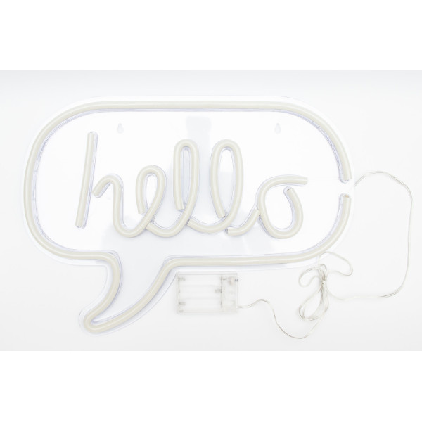 Неоновий світильник настінно-стельовий нічник - Напис HELLO, 43x31 см, 3 AA (141417)