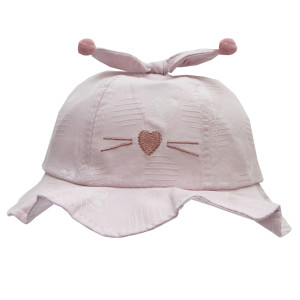Панама дитяча з бантиком, рожева, 48 см, 1-3 років, бавовна (517373)