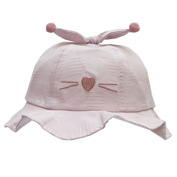 Панама дитяча з бантиком, рожева, 48 см, 1-3 років, бавовна (517373)