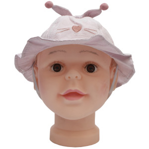 Панама дитяча з бантиком, рожева, 48 см, 1-3 років, бавовна (517373)