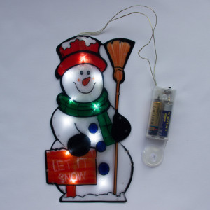 Світлодіодна декорація - Сніговик, 25x13,5 см, 10л, пластик, IP20 (640324)