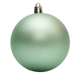Набір ялинкових іграшок - кулі, 6 шт, D8 см, м'ятний, матовий, пластик (891220)