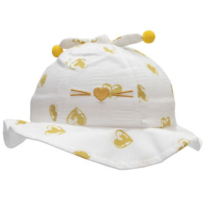 Панама дитяча з бантиком, білий, 48 см, 1-3 років, бавовна (517342)